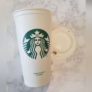 16oz Starbucks White Tumbler